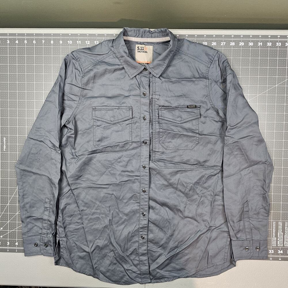 511 Tactical Nikita Shirt Womens Medium Gray NWOT New Duty Workwear Button Up